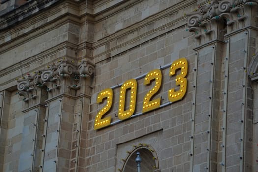 2023 sign on a building in malta