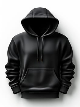 sweater with copy space on white background. Hoodie mockup. Illustration. Generative AI.