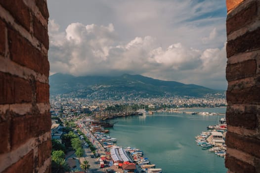 Alanya city, Turkey, view from red tower (kizil kule)