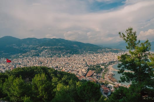 Alanya city, Turkey, view from red tower (kizil kule)