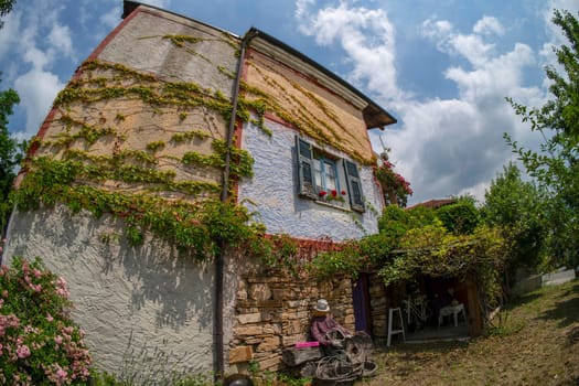 house of The scarecrow of vendersi village piedmont italy