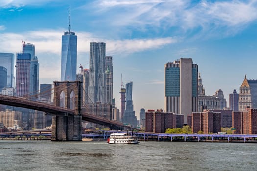 manhattan bridge view from dumbo panorama