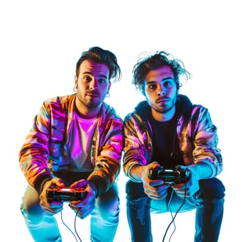 Two mans playing the games ai generated image