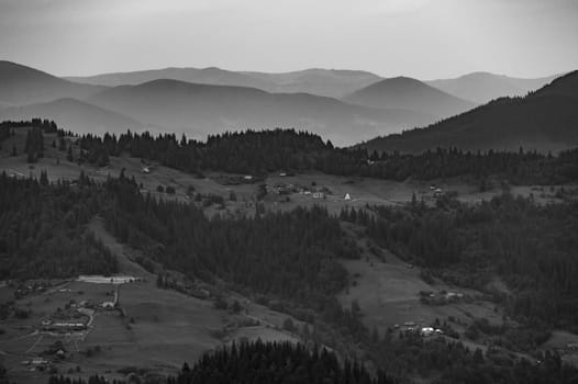 Picturesque views of the Carpathians and the village, wallpapers on the theme of mountains and the village, a journey through the mountains.