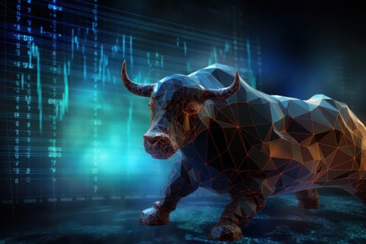 stock market trading investment stick graph. Finance and economy concept. Generative AI.