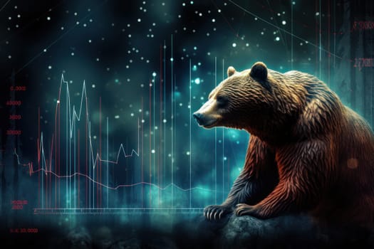 stock market trading investment stick graph. Finance and economy concept. Generative AI.