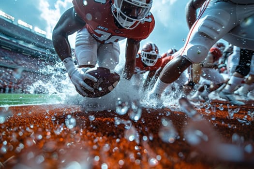 American football Sport wallpaper, action shot in American football game.