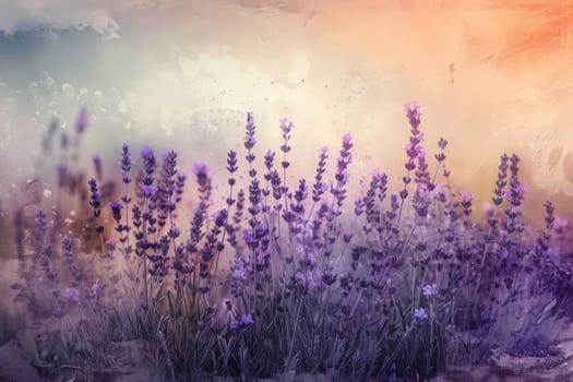 A lavender background with a textured appearance. Generative AI.