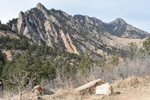 Beautiful Rocky Landscape View, Hiking on Fowler Trail Near Boulder, Colorado. High quality photo