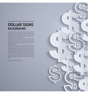 Dollar sign minimalist abstract background Dollar sign