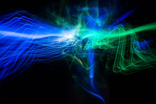 Light wave of energy with elegant glowing lines. Abstract technology background. High quality photo