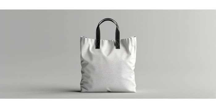 Mockup bag mockup with handles and plain background