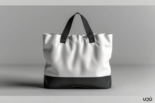 Mockup bag mockup with handles and plain background