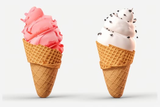 Ice cream concept. Gelato food background. Generate Ai