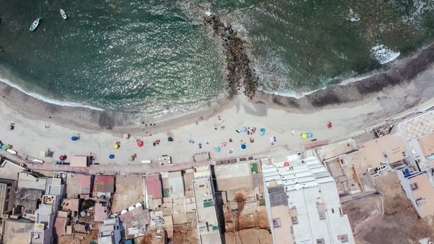 Aerial view with drone of San Bartolo beach