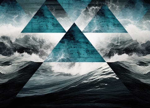 abstract ocean background with geometry shapes and water waves tide comeliness