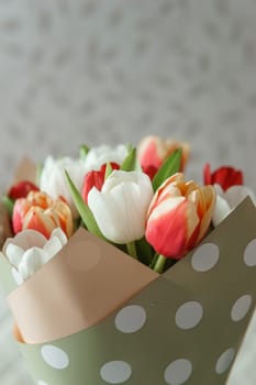 Tender Petals: Tulips Captured in Camera Lens for International Women's Day.