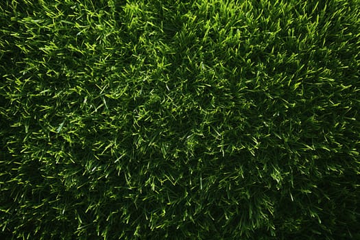 Texture of green thick lawn, horizontal background.