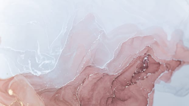 Luxurious alcohol ink painting. Liquid marble texture surface design. Modern abstract marble background. Monocolor alcohol ink marbling with paint wavy flow monochrome.