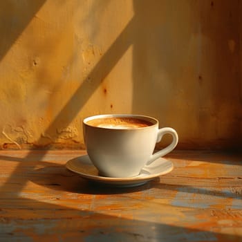 Coffee break in cozy cafe and natural background