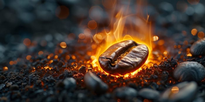 Coffee beans roasted traditional,coffee beans are being roasted. Roasting the peeled coffee beans