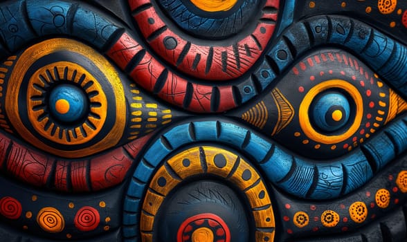 Abstract background in African tribal style. Selective soft focus.