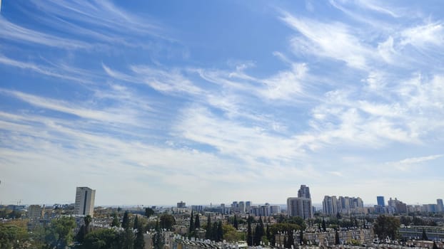 Blue light sky nature white clouds whether background . High quality photo