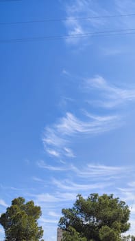 Blue light sky nature white clouds whether background . High quality photo