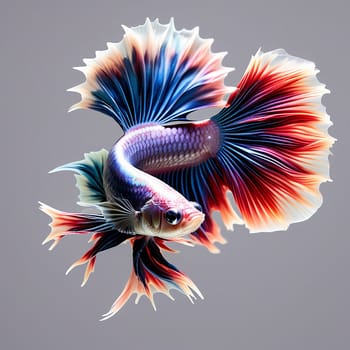 Fine Art Concept Featuring a Betta Fish on Black