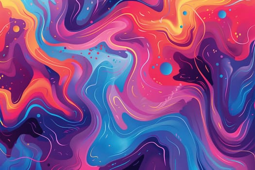 Vivid abstract psychedelic background, flowing with vibrant hues and liquid patterns, perfect for Y2K themed designs, modern art projects, and creative backdrops. Generative AI
