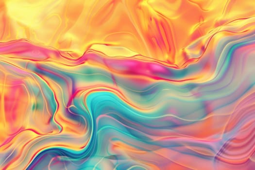 Vivid abstract psychedelic background, flowing with vibrant hues and liquid patterns, perfect for Y2K themed designs, modern art projects, and creative backdrops. Generative AI