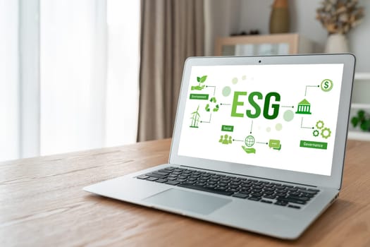 ESG environmental social governance policy for modish business to set a standard to achieve high ESG score