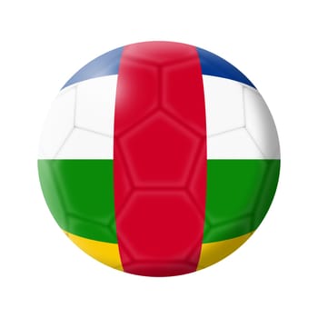 A Central African Republic soccer ball football illustration isolated on white with clipping path