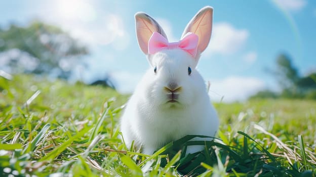 Easter bunny. Beautiful background for Easter. High quality photo