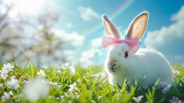 Easter bunny. Beautiful background for Easter. High quality photo