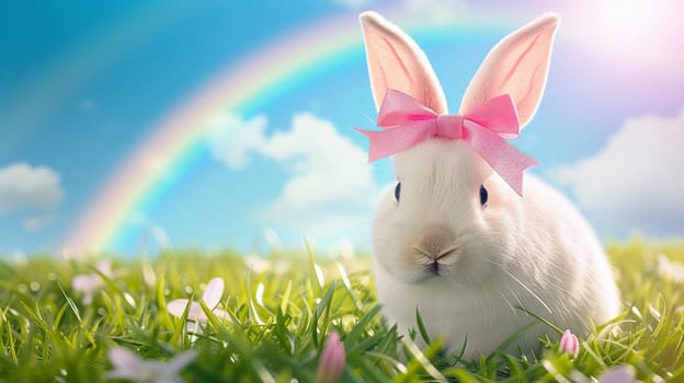 Easter bunny. Beautiful background for Easter. High quality photo