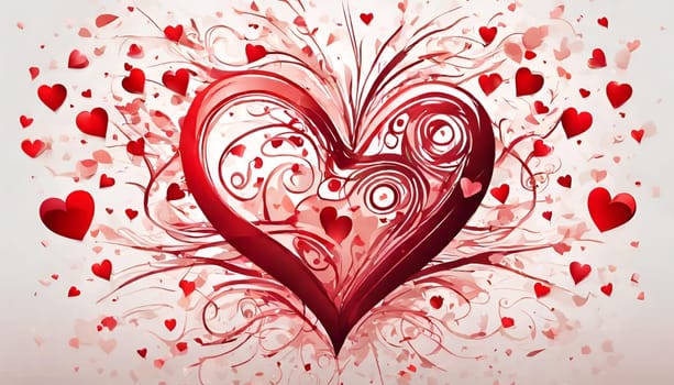Valentine's Day creative heart art, red valentines Day heart design.Happy Valentine's day c
