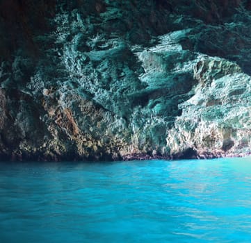 Blue Cave in Montenegro, tourist attraction