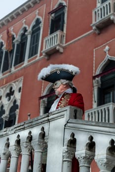 VENICE, ITALY - Febrary 8 2023: The masks of the Venice carnival 2024