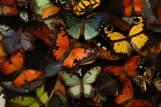 Colorful butterflies insects. Colorful room collection. Generate Ai