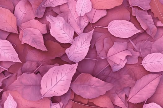Texture map pink leaves. Summer fashion plant. Generate Ai