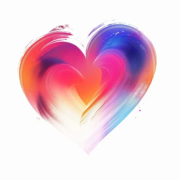 Abstract gradient heart on a white background. High quality illustration