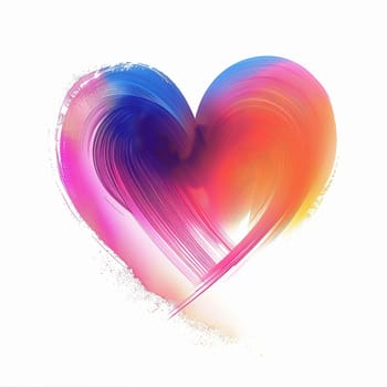 Abstract gradient heart on a white background. High quality illustration