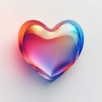 Abstract gradient heart on a white background. High quality illustration