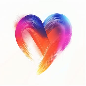 Abstract gradient heart on a white background. High quality illustration