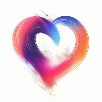 Abstract gradient heart on a white background. High quality illustration