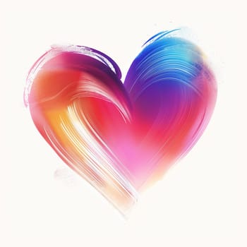 Abstract gradient heart on a white background. High quality illustration