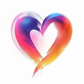 Abstract gradient heart on a white background. High quality illustration