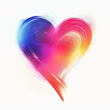 Abstract gradient heart on a white background. High quality illustration