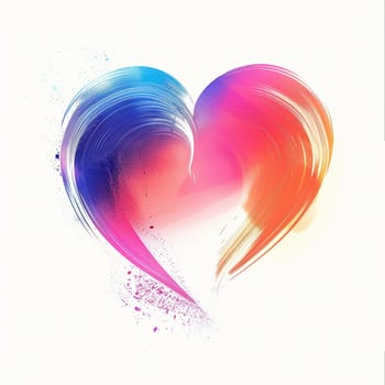 Abstract gradient heart on a white background. High quality illustration